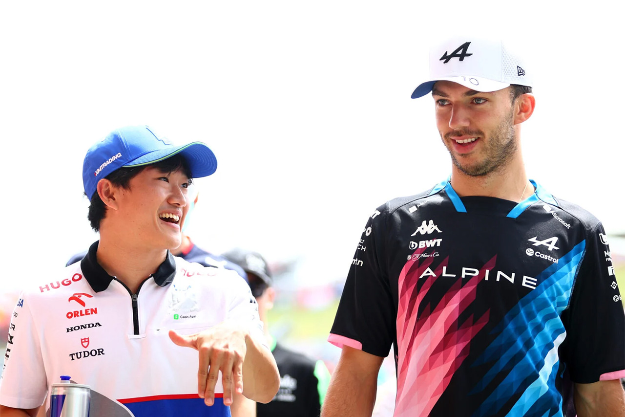 角田裕毅 アルピーヌ F1 ピエール・ガスリー