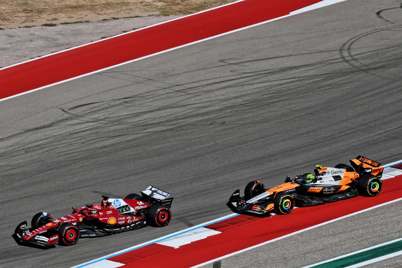 ランド・ノリスとシャルル・ルクレールのバトル：F1アメリカGP