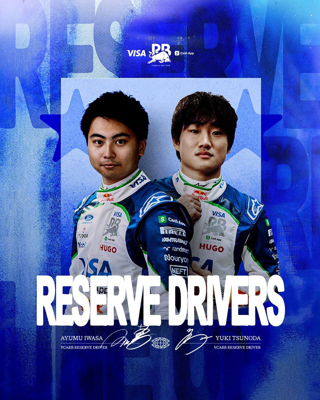角田裕毅 岩佐歩夢 ビザ・キャッシュアップ・RB・フォーミュラワン・チーム / レッドブル・レーシング