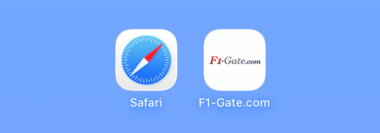 4.ホーム画面に追加されたF1-Gate.comのアイコンを開く