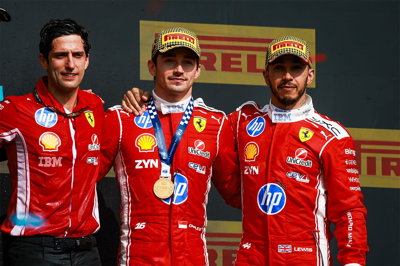 シャルル・ルクレールとルイス・ハミルトン（スクーデリア・フェラーリ）