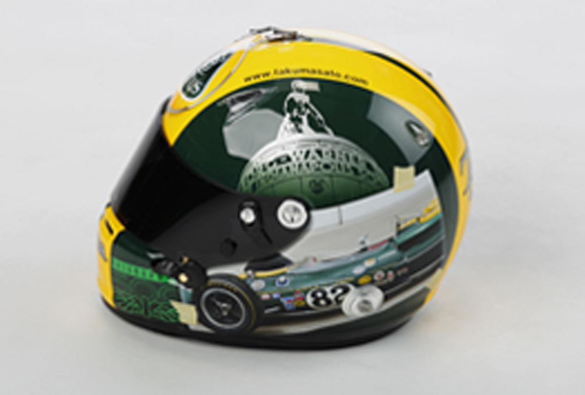 佐藤琢磨 インディ500 特別ヘルメット （サイド）
