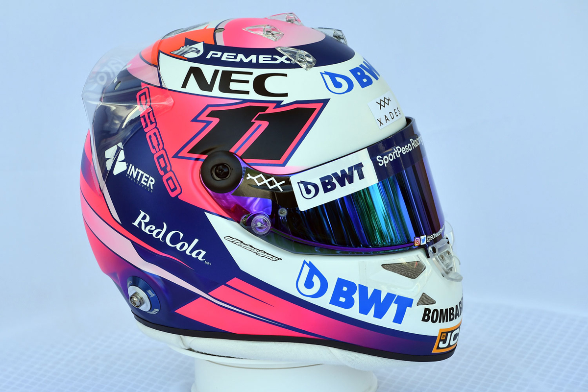 セルジオ・ペレス：2019年 F1ヘルメット