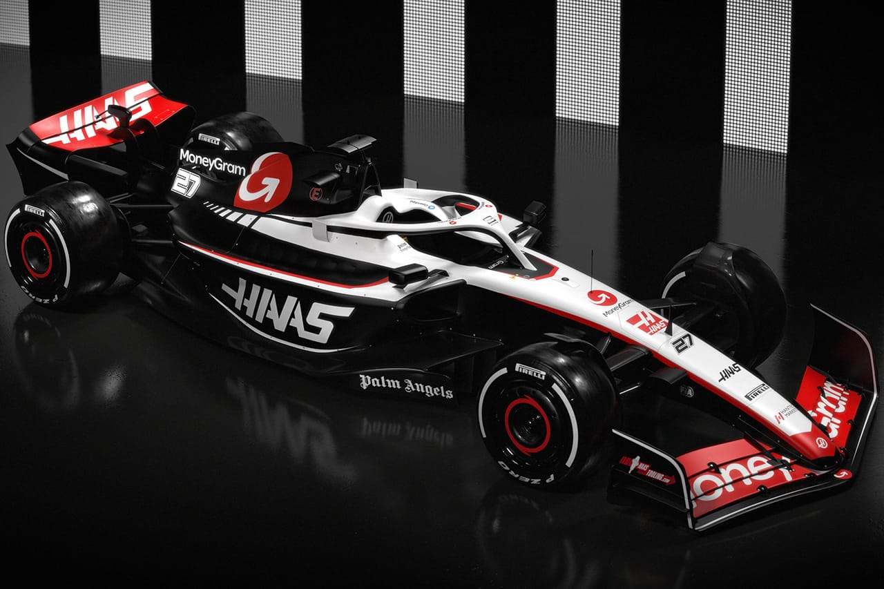 ハースF1チーム、2023年F1マシン『VF-23』のカラーリングを披露
