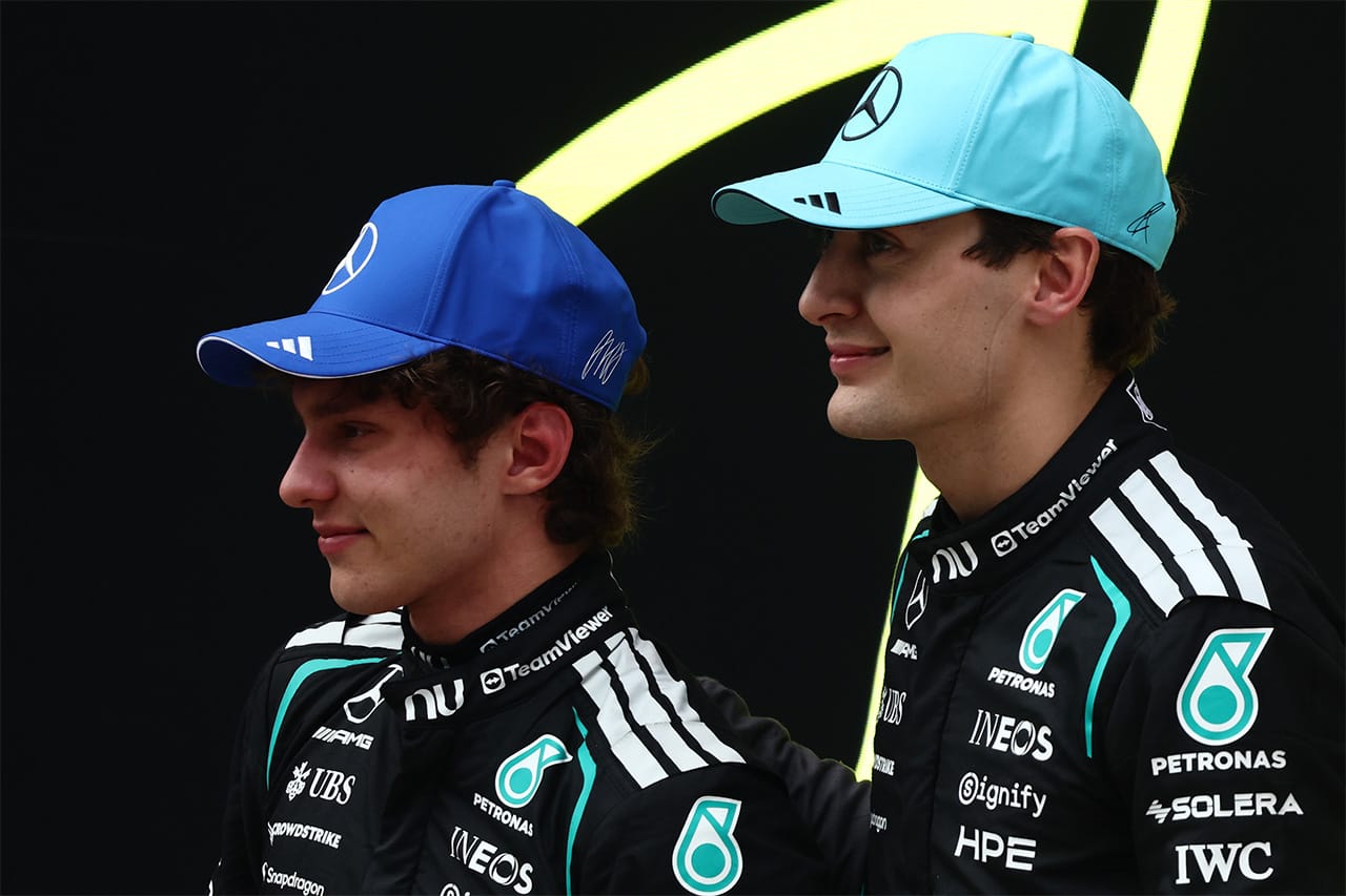 アンドレア・キミ・アントネッリとジョージ・ラッセル(メルセデスAMG・ペトロナス・モータースポーツ)