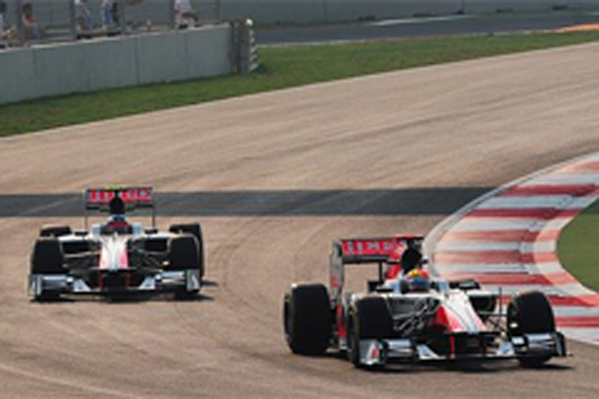 HRT：カーティケヤンが母国レースで大健闘 （F1インドGP）