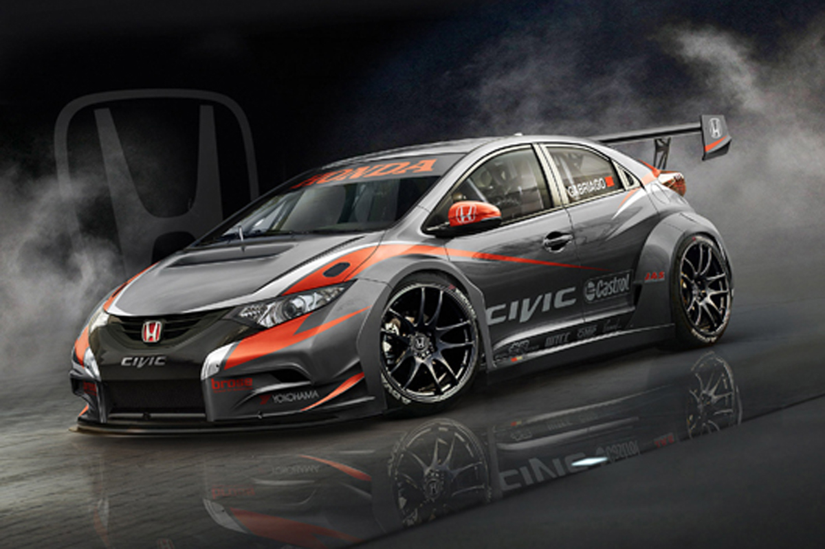 ホンダ、2014年型「シビック WTCC」のスケッチを公開