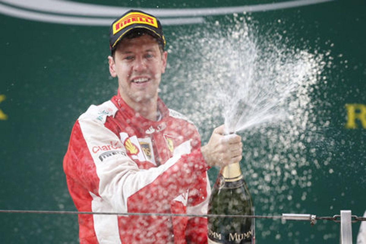 フェラーリ：セバスチャン・ベッテルが3位表彰台 / F1中国GP