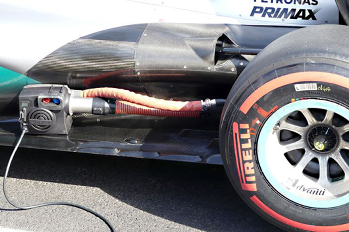 メルセデス、違法なF1タイヤ空気圧の制御トリックが明らかに？