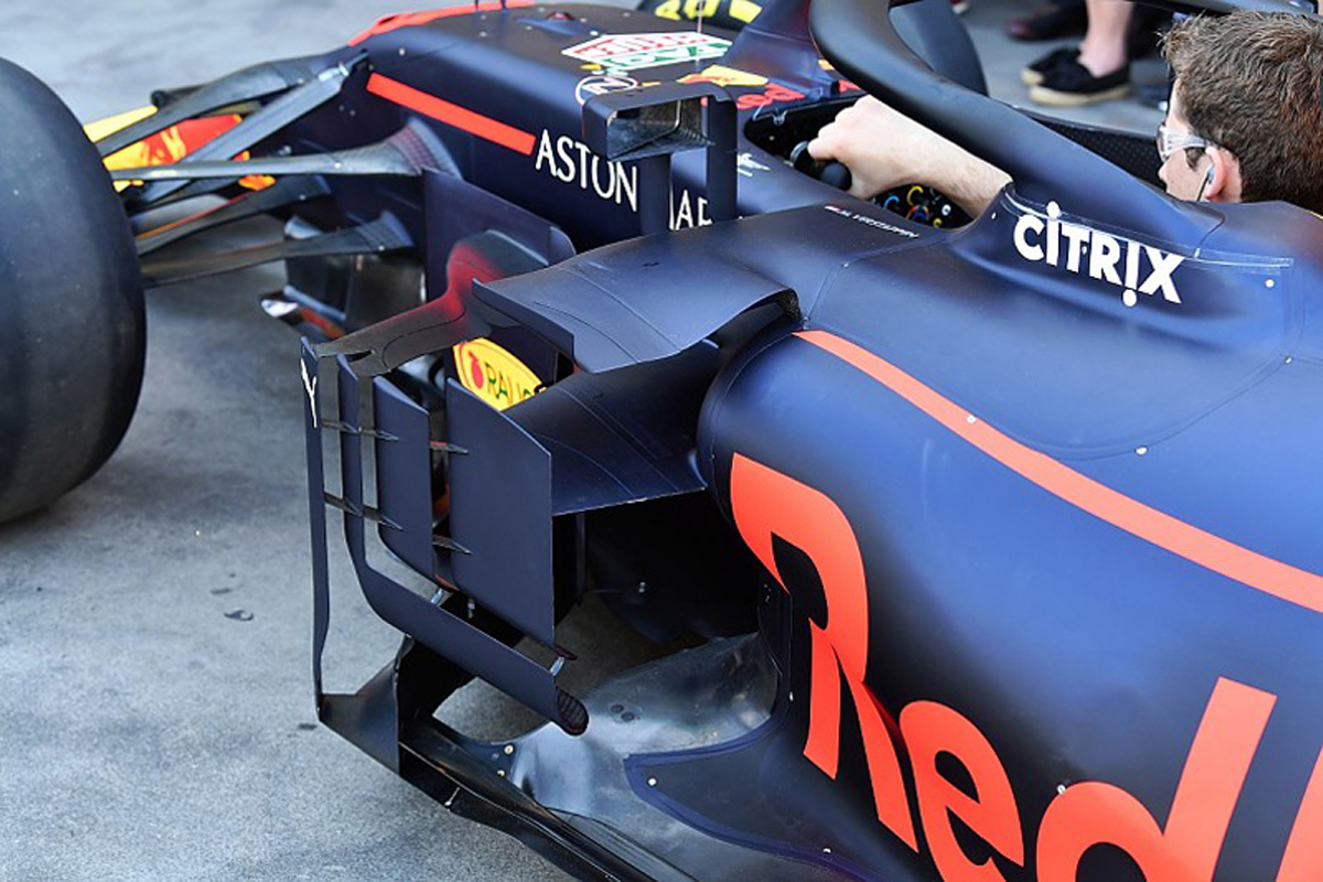 レッドブル RB14：バージボード周りの“クレイジー”なアップデート