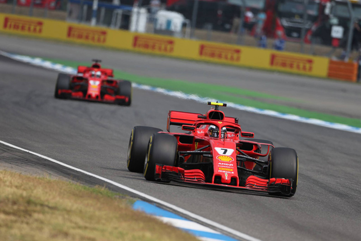 フェラーリ：キミ・ライコネンが3位表彰台 / F1ドイツGP