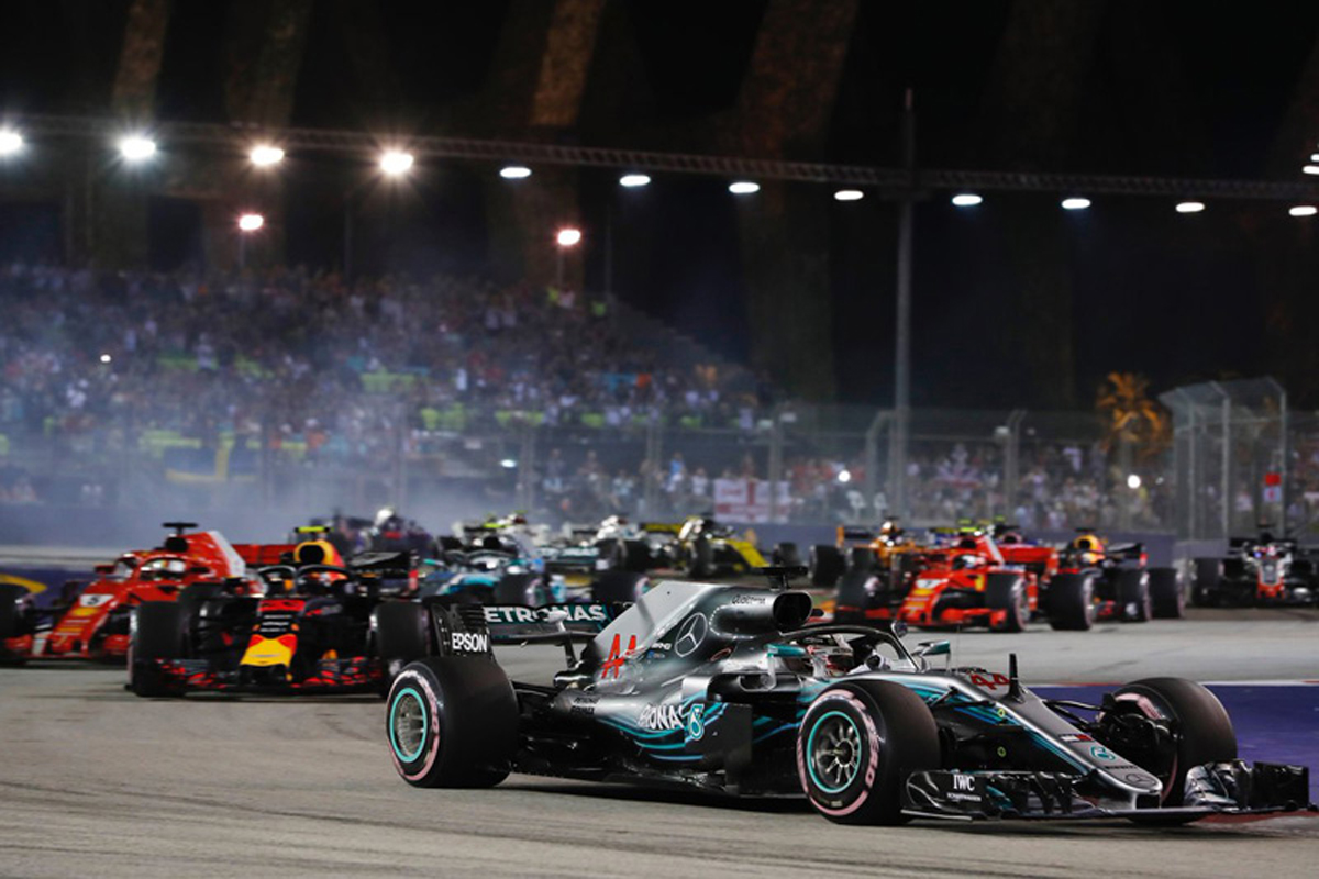 F1シンガポールGP 結果 | ルイス・ハミルトンがポール・トゥ・ウィン