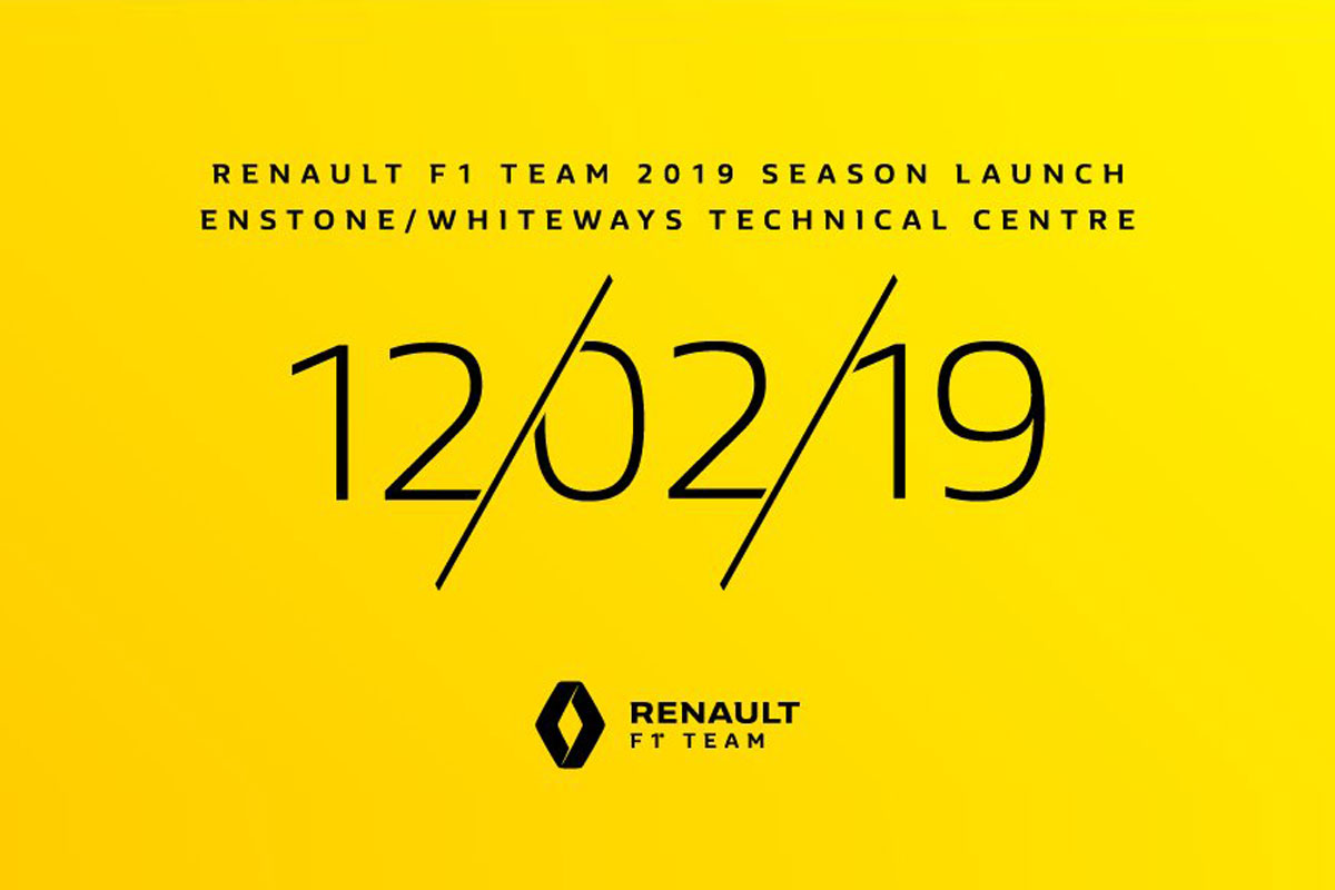 ルノーF1チーム、2019年F1マシン『R.S.19』のエンジンを初始動