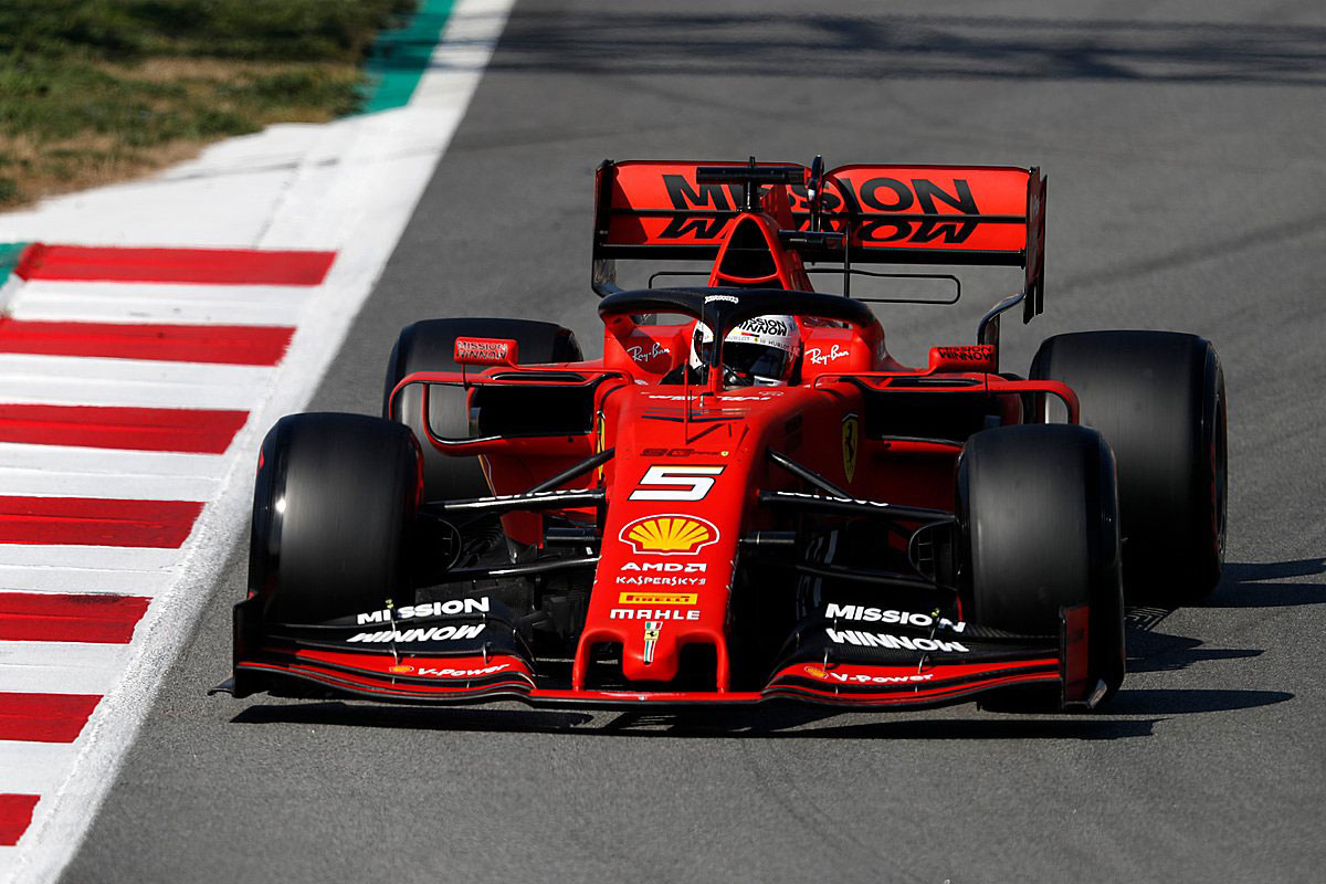 F1バルセロナテスト 最終日(午前)：フェラーリのベッテルが最速更新！