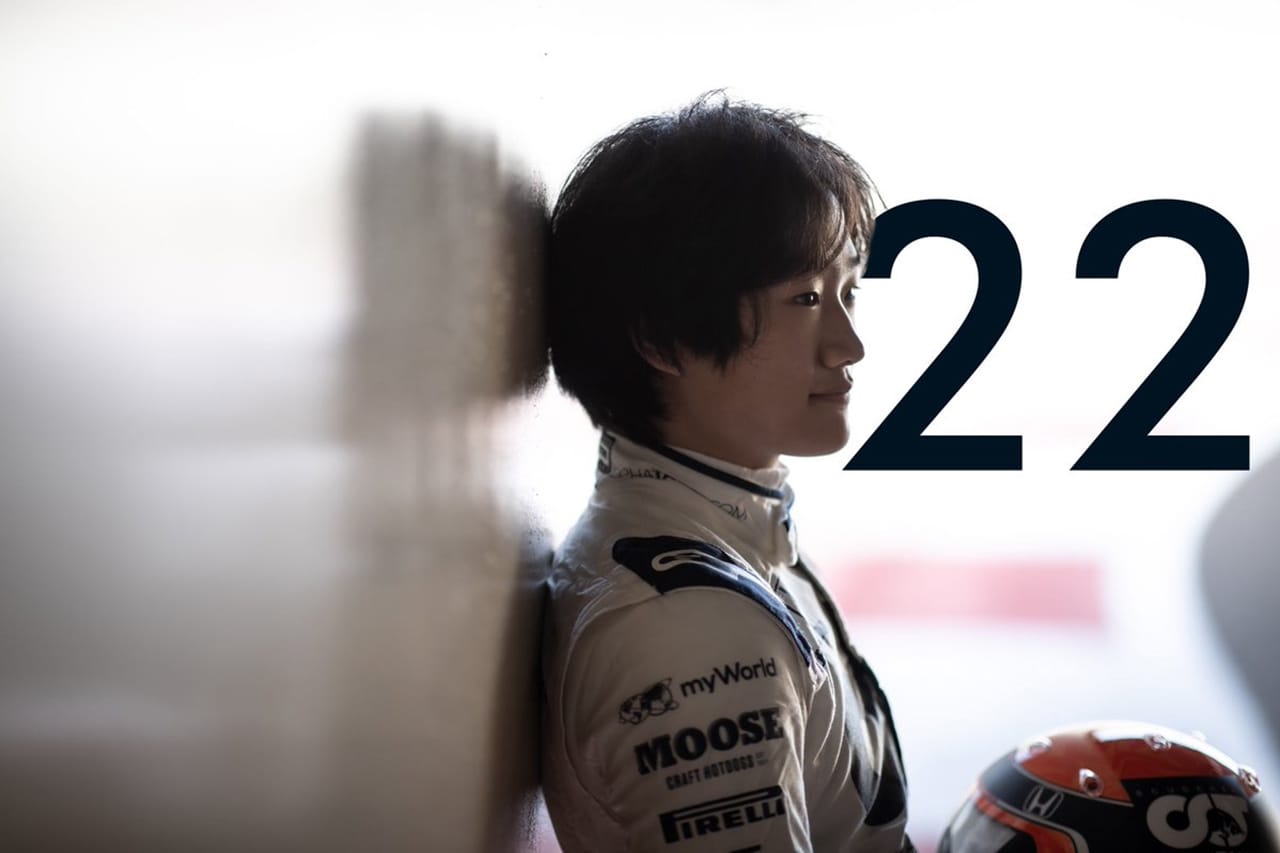 角田裕毅、F1キャリアの固定カーナンバーは“22”を選択