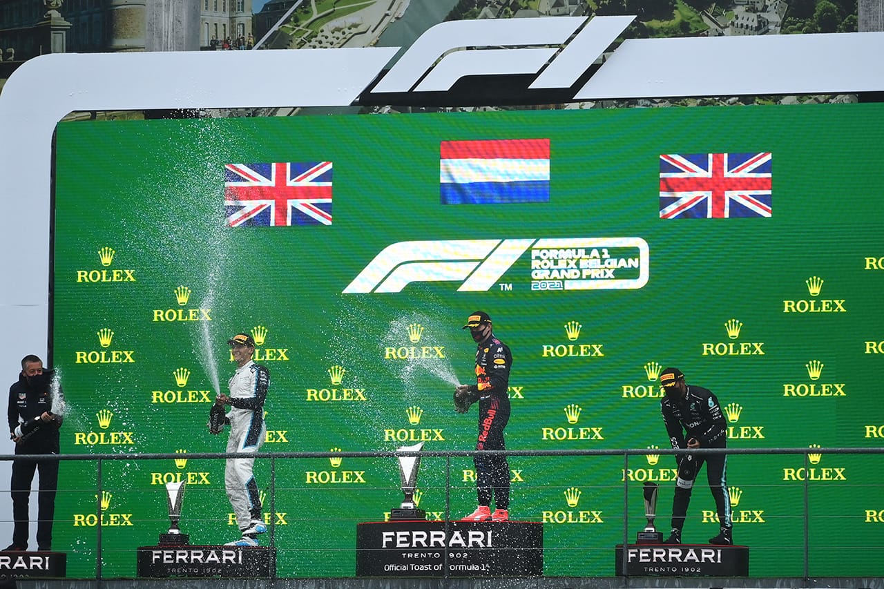 2021年 F1ポイントランキング （第12戦 F1ベルギーGP 終了時点）
