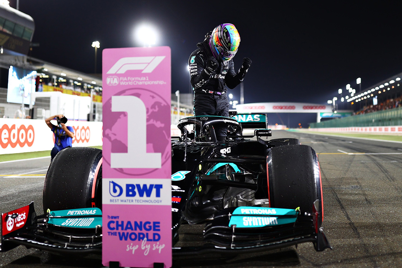 F1カタールGP 予選：メルセデスF1のハミルトンがポールポジション獲得