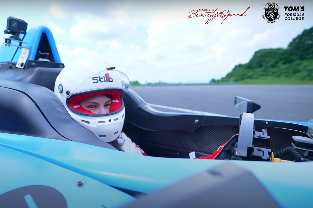 【動画】 タレントのマギー、F4マシンで初走行！