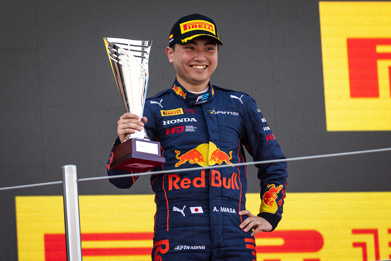 レッドブルF1育成の岩佐歩夢、2位フィニッシュでF2初表彰台