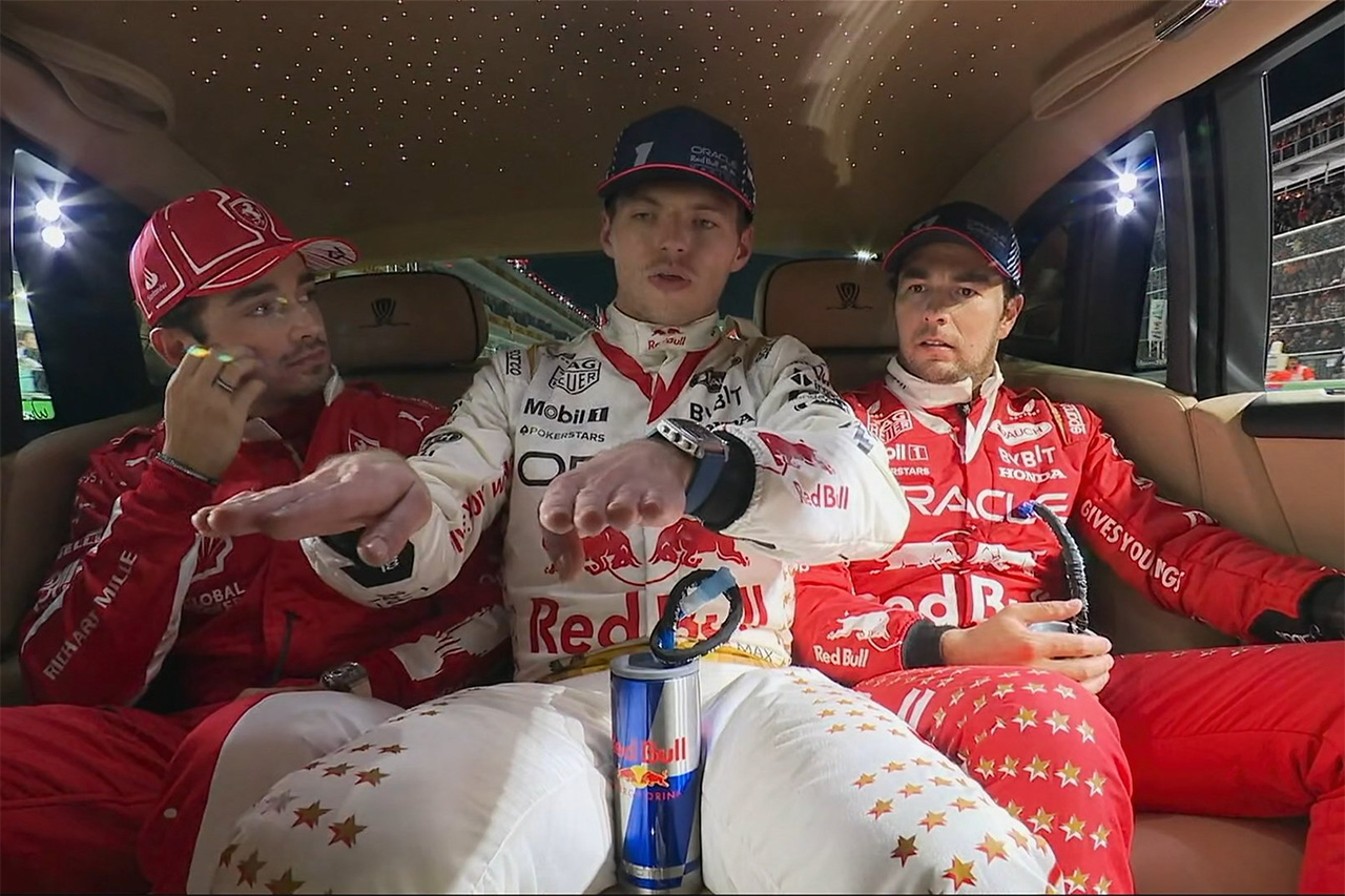 F1ラスベガスGP 表彰台トリオを“クールダウンカー”が送迎