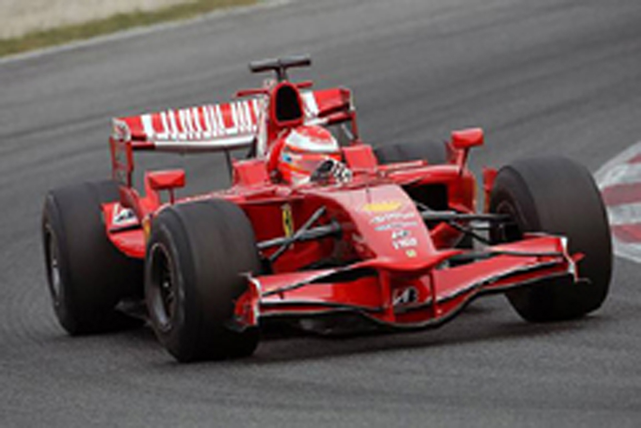 フェラーリ:バルセロナテスト3日目 ミハエル・シューマッハが走行