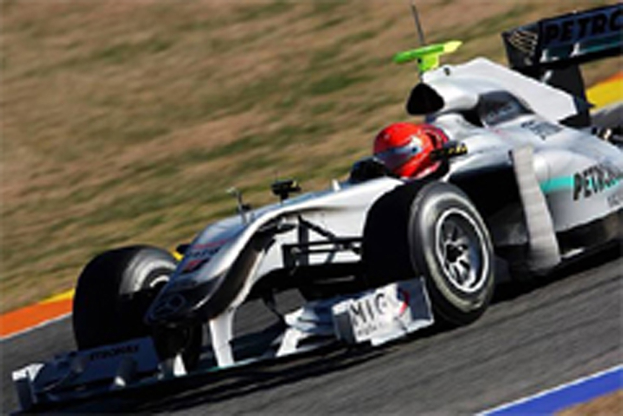 メルセデスGP:F1バレンシア合同テスト初日