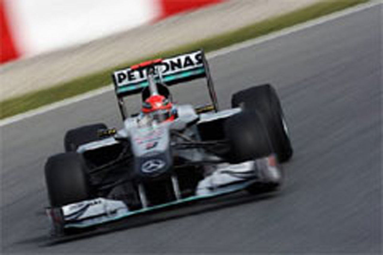 メルセデスGP、シューマッハが3番手タイム (F1スペインGP初日)
