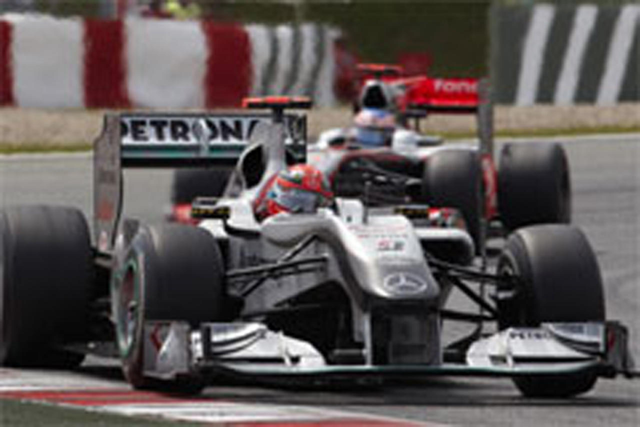 メルセデスGP、シューマッハが今季最高の4位 （F1スペインGP）