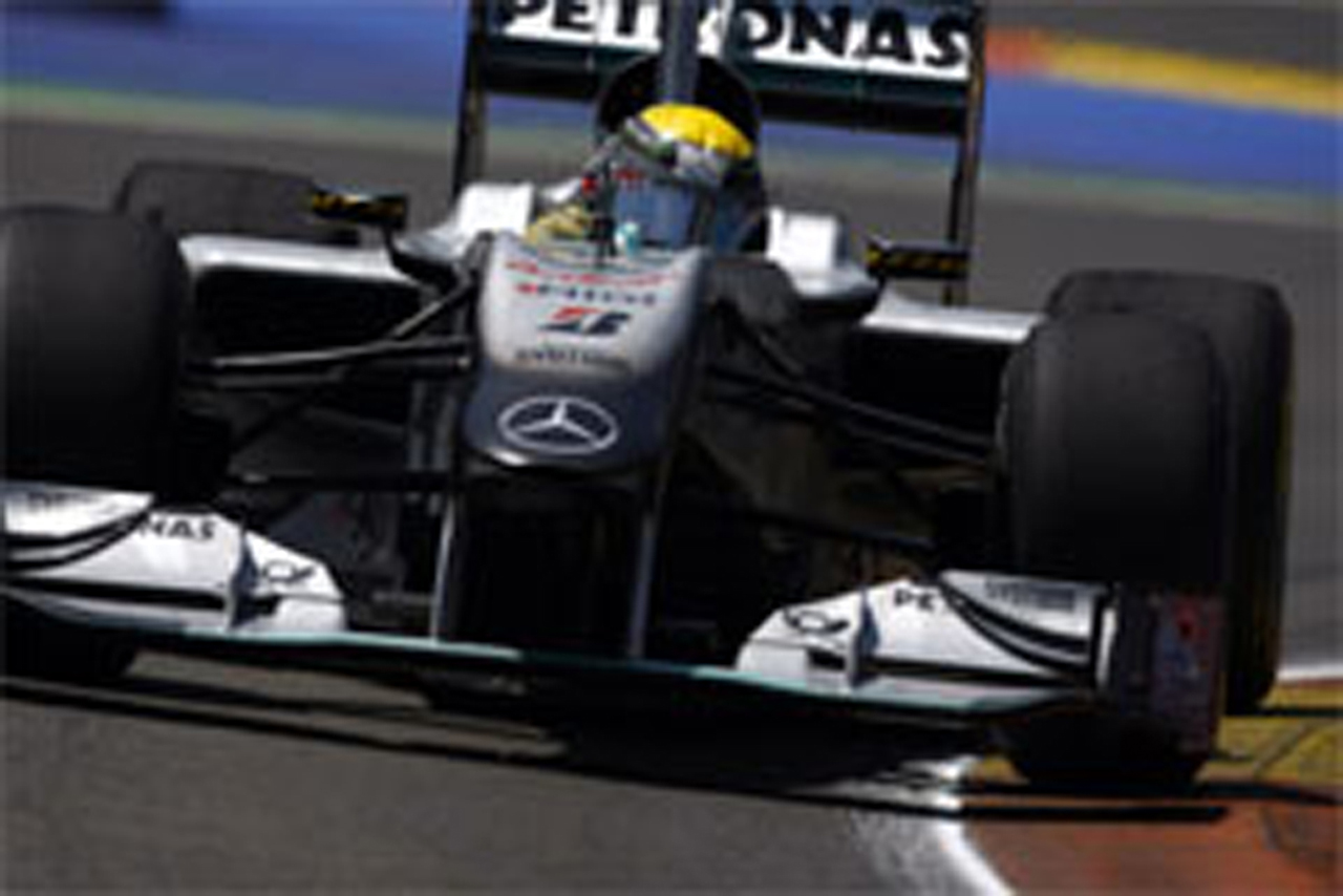 メルセデスGP：F1ヨーロッパGP初日