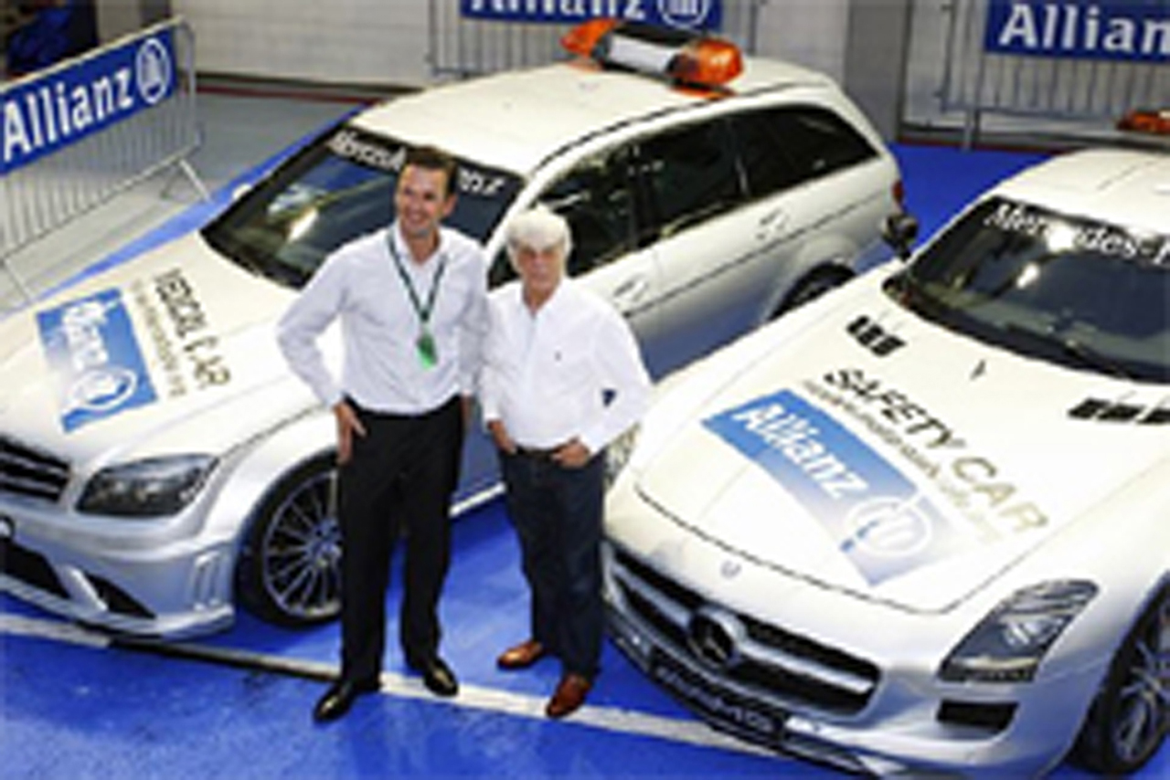 F1セーフティカー、アリアンツのロゴを掲載