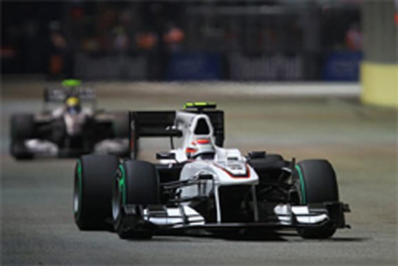 小林可夢偉、クラッシュリタイア （F1シンガポールGP）