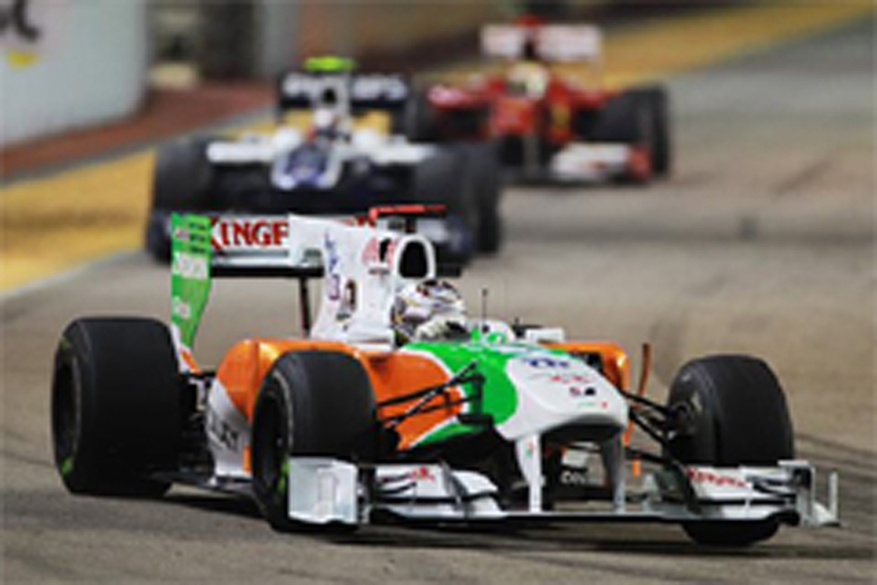 フォース・インディア：スーティルが8位入賞 （F1シンガポールGP）