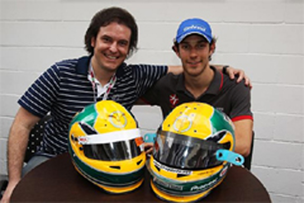 ブルーノ・セナ、F1ブラジルGP特別ヘルメット