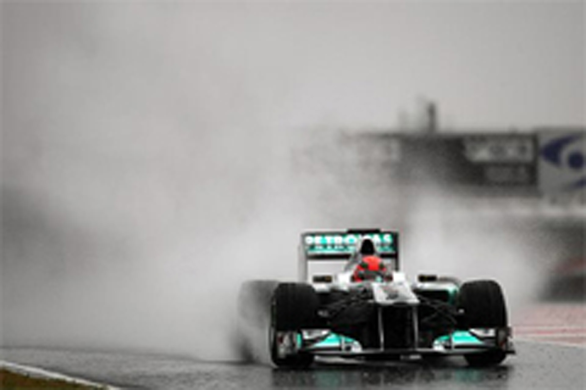 F1バルセロナテスト、最終日は大雨