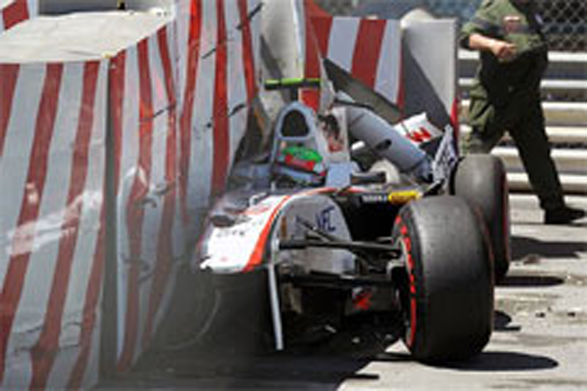 セルジオ・ペレス、予選Q3で大クラッシュ (F1モナコGP)