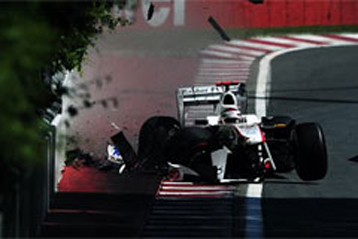 ザウバー:小林可夢偉、クラッシュで15番手 (F1カナダGP初日)