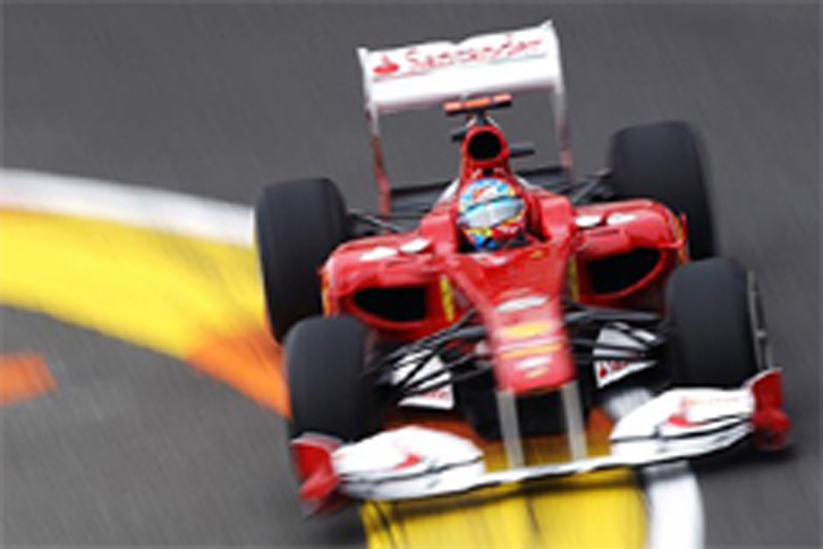 F1ヨーロッパGP フリー走行2回目:フェルナンド・アロンソがトップタイム