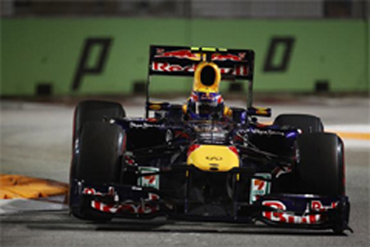 F1シンガポールGP フリー走行3回目：マーク・ウェバーがトップタイム