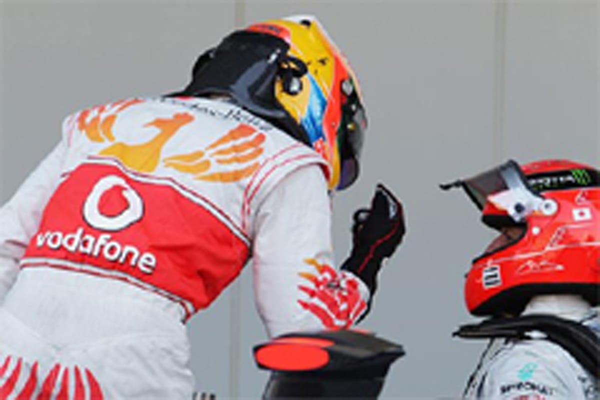 ルイス・ハミルトンとミハエル・シューマッハ、予選Q3での言い分