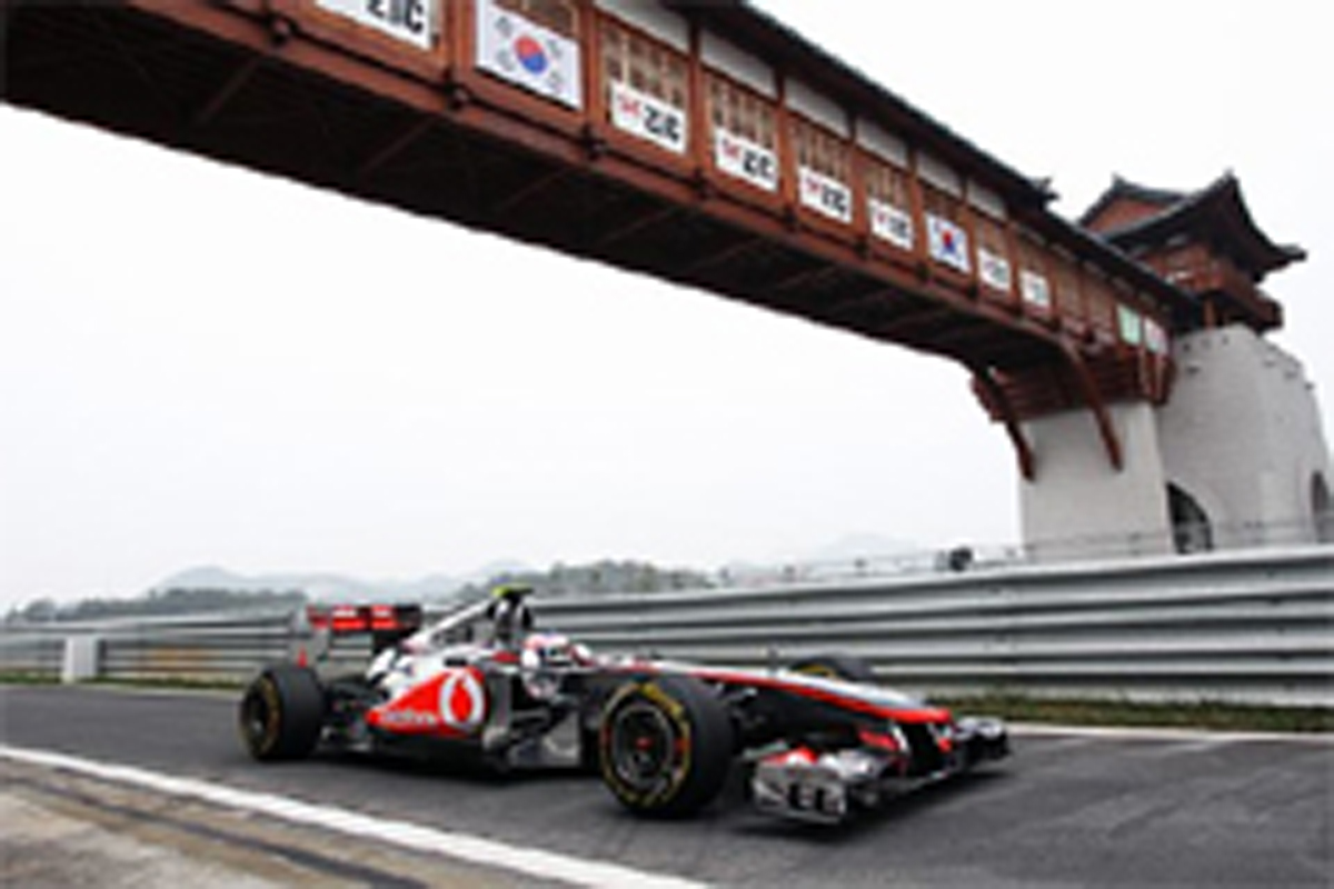 F1韓国GP フリー走行3回目：ジェンソン・バトンがトップタイム
