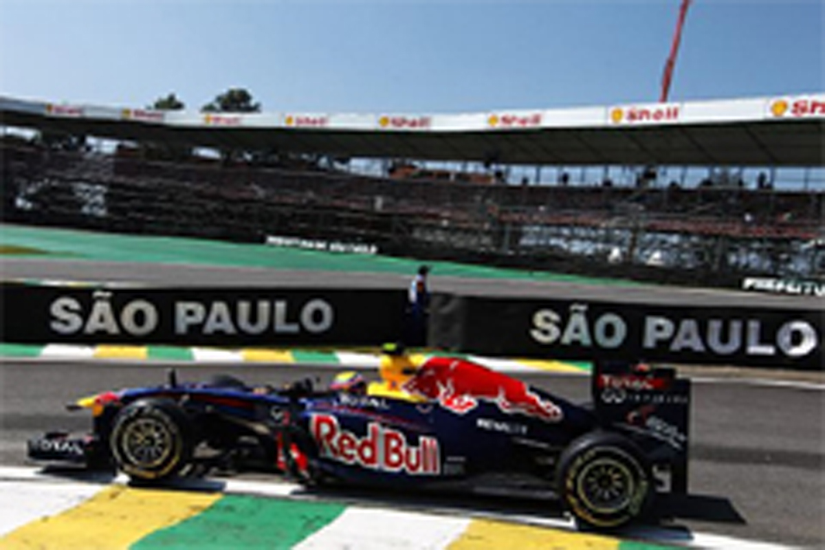 F1ブラジルGP フリー走行1回目：マーク・ウェバーがトップタイム