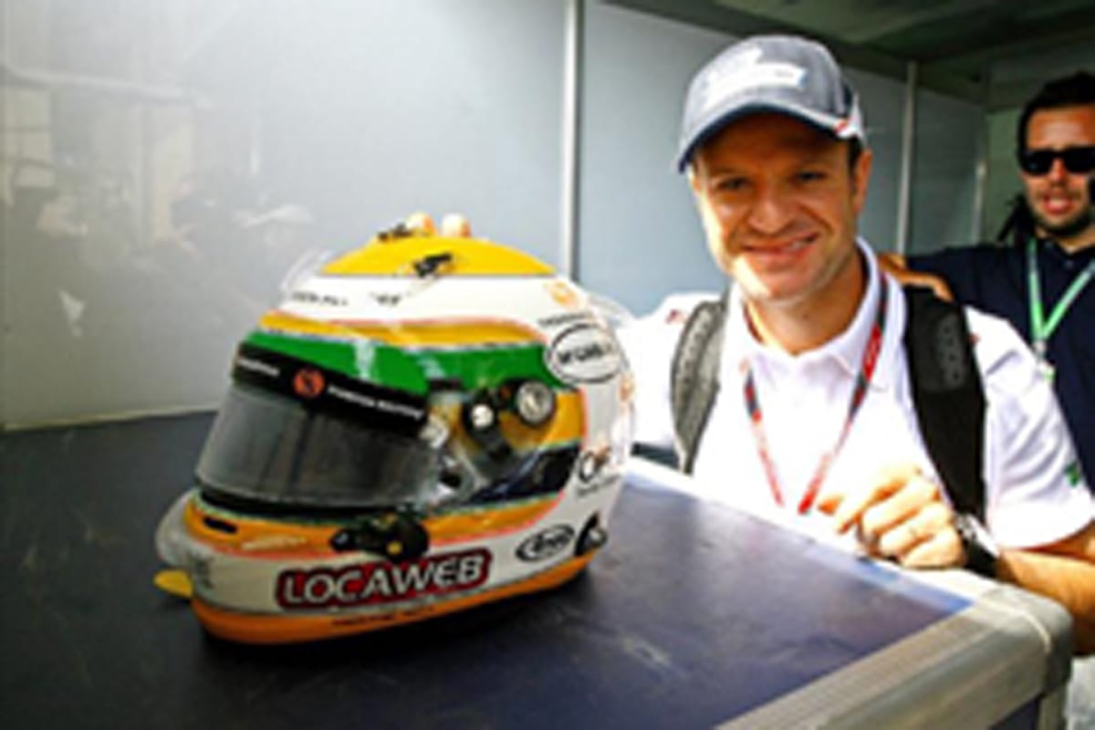 ルーベンス・バリチェロ、F1ブラジルGP 特別ヘルメット
