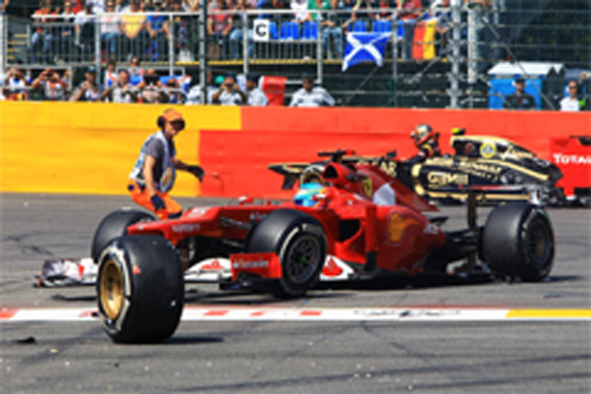 フェラーリ：アロンソ、痛恨の0周リタイア （F1ベルギーGP）