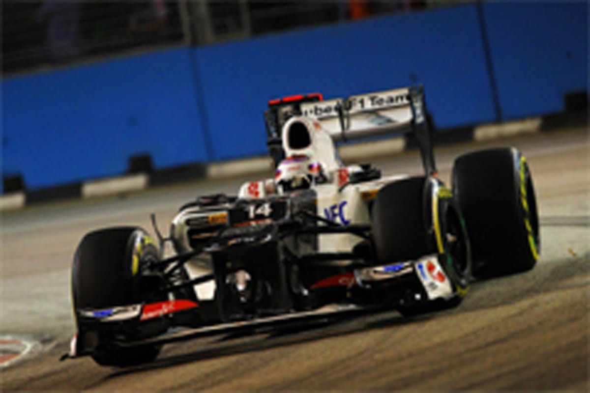 ザウバー:小林可夢偉、Q1敗退で18番手 (F1シンガポールGP 予選)