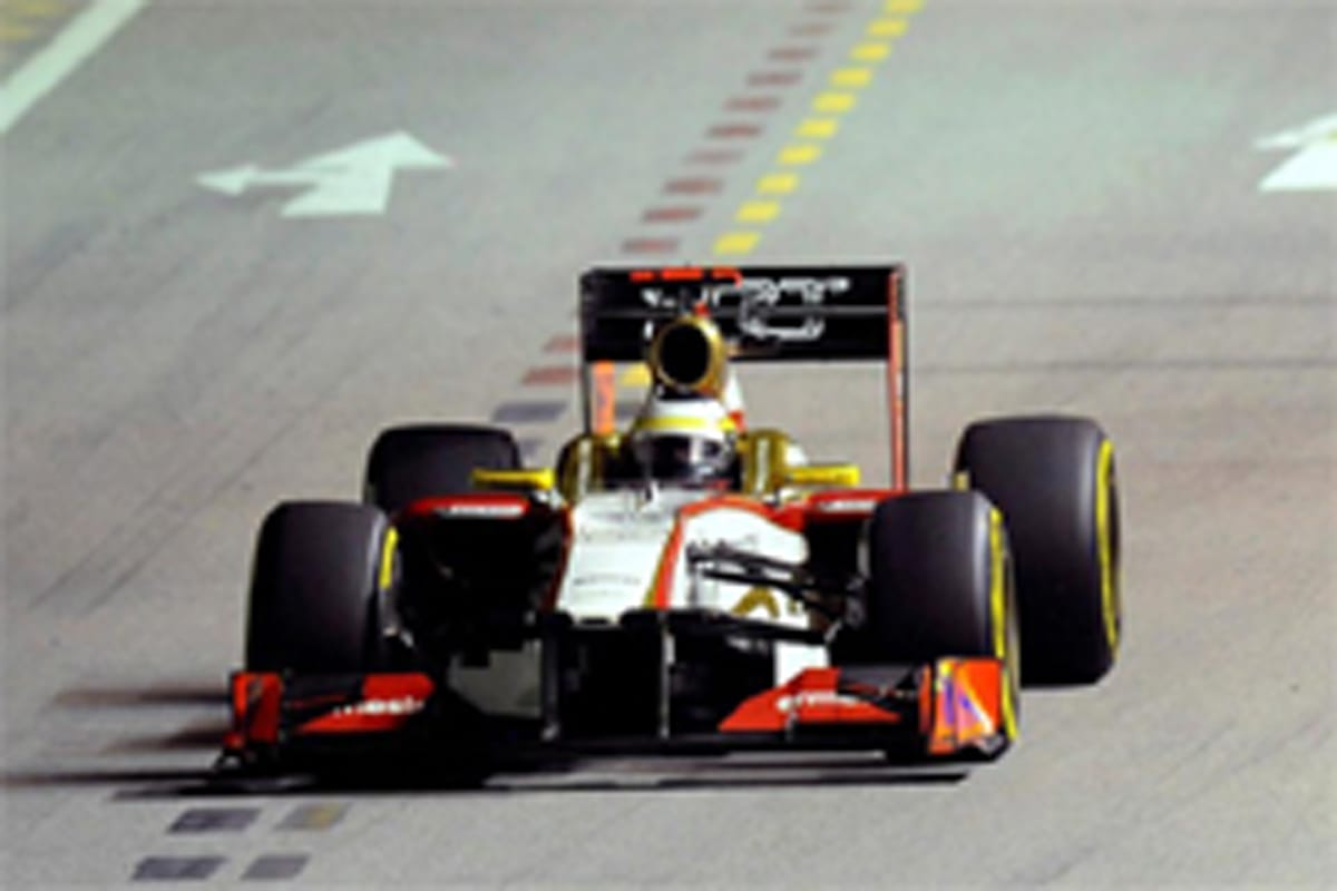 HRT：デ・ラ・ロサがなんとか完走 （F1シンガポールGP）