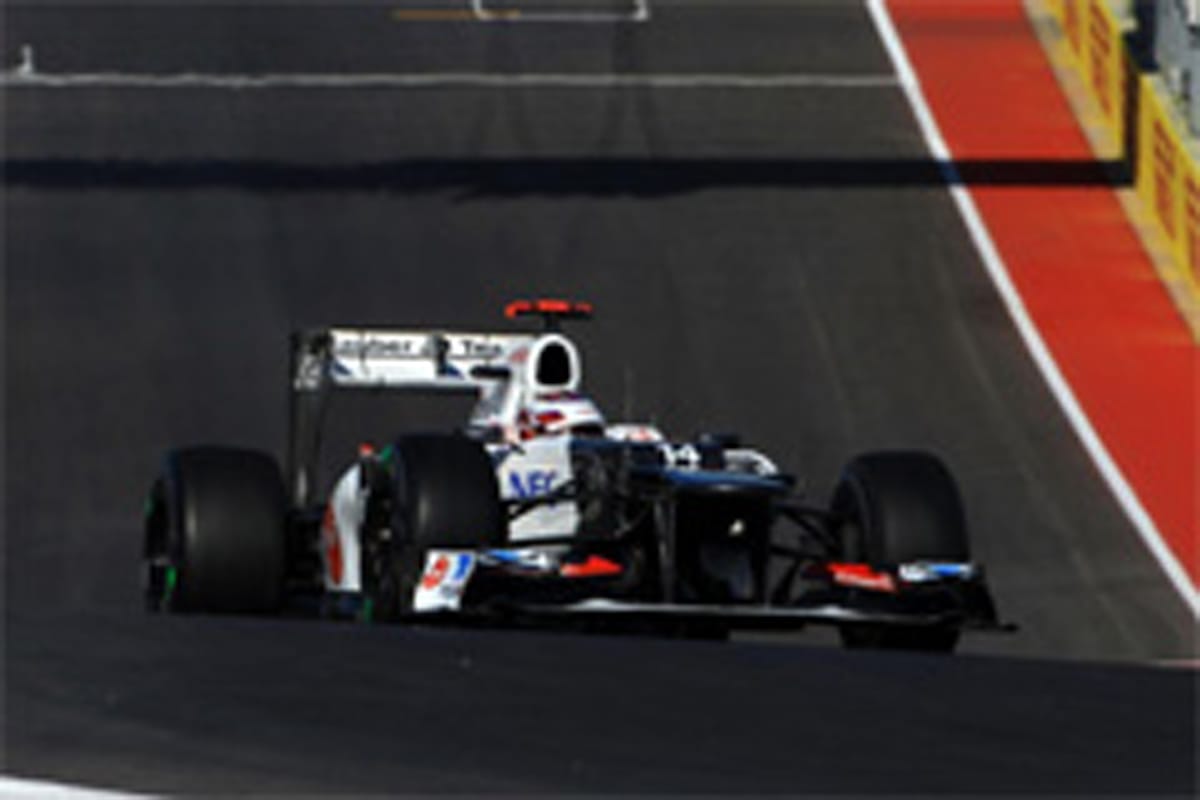ザウバー：小林可夢偉は9番手 （F1アメリカGP 初日）