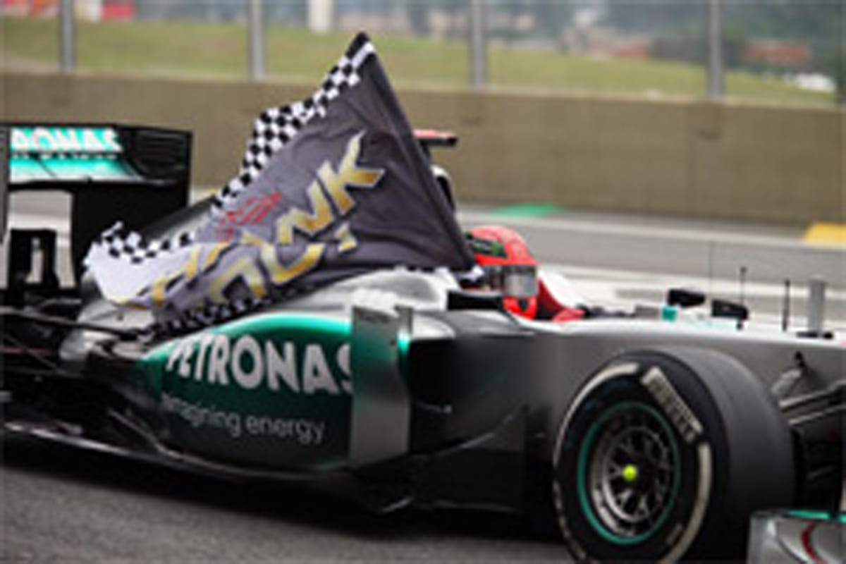 メルセデスAMG:ラストレースのシューマッハが7位入賞 (F1ブラジルGP)