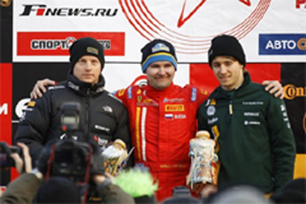 キミ・ライコネンとシャルル・ピック、ロシアの氷上レースで対決