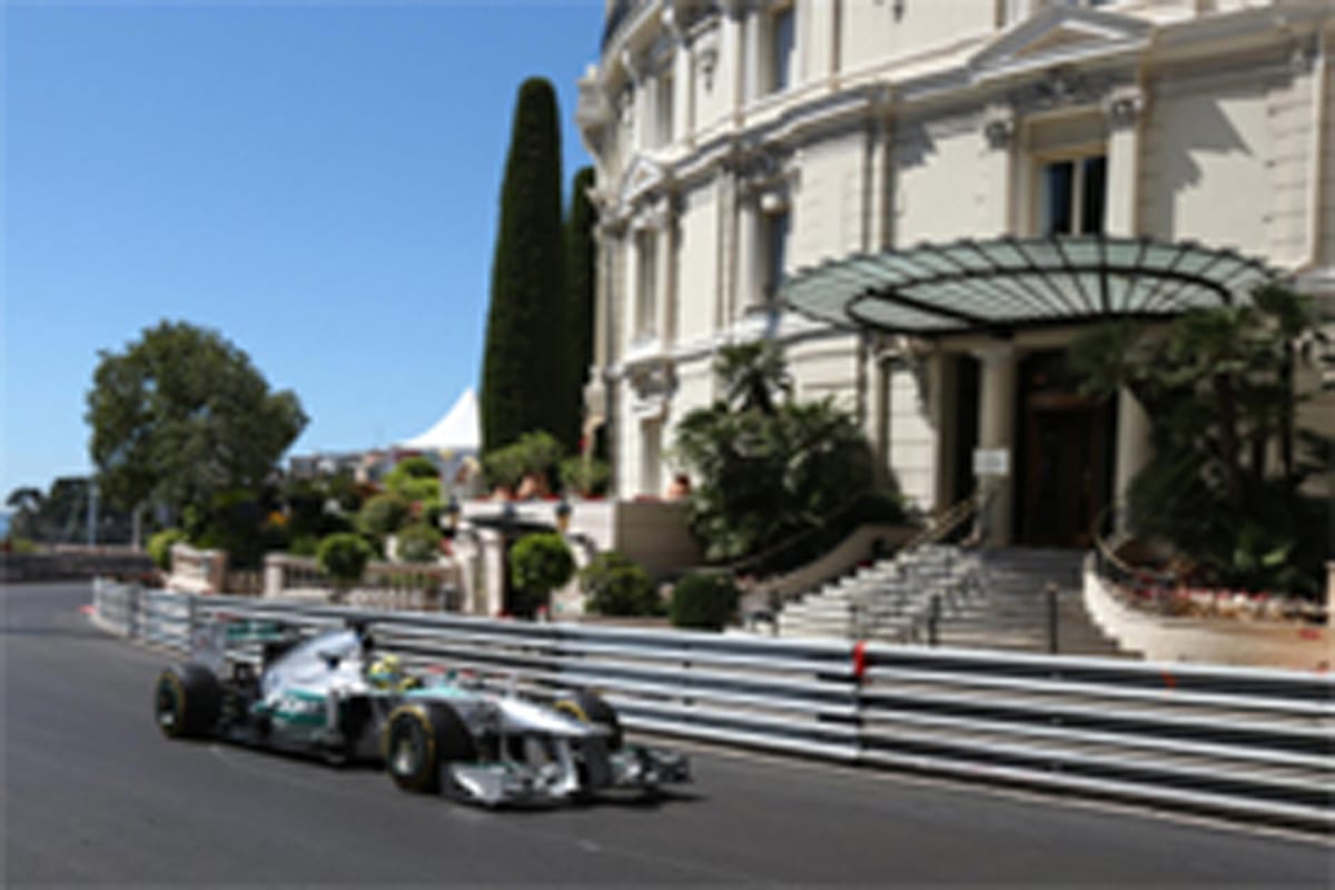 F1モナコGP フリー走行2回目:ニコ・ロズベルグがトップタイム