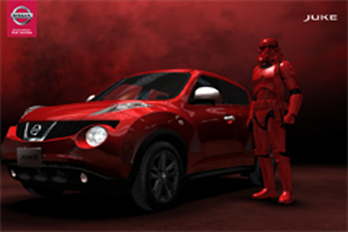 日産、ジュークの新CMにスター・ウォーズのストーム・トルーパーを起用